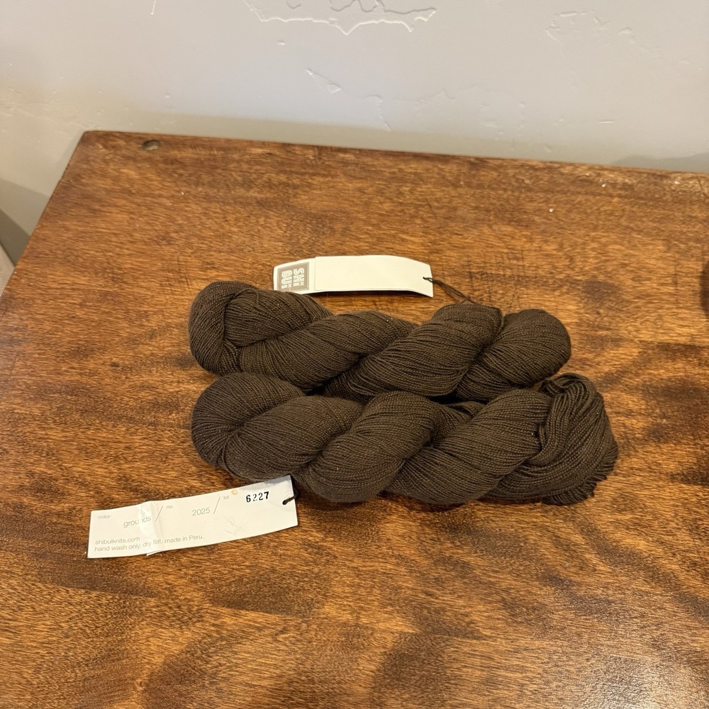 Shibui Knits Super baby Alpaca Merino Wool Yarn Brown 2 Skeins Luxury Fiber